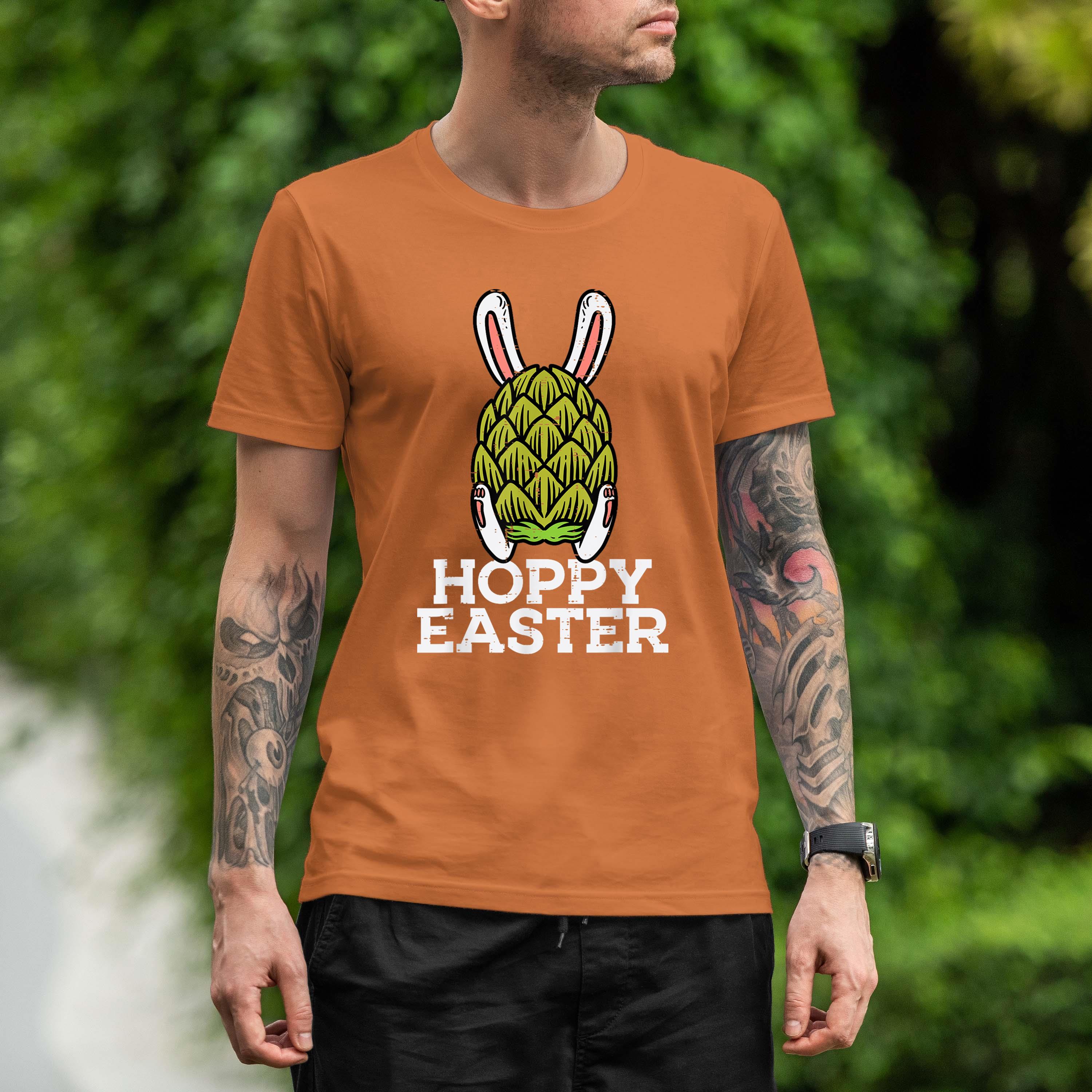 Hoppy Easter Funny Hops Bunny Craft Homebrew Plant Men Dad Shirt 